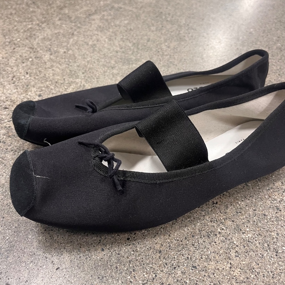 Repetto Black Satin Ballet Flats Paris - Picture 3 of 9